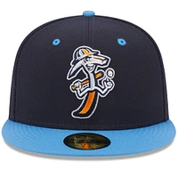 Men's New Era Navy Midland Rockhounds Authentic Collection Alternate Logo 59FIFTY Fitted Hat