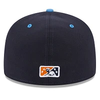Men's New Era Navy Midland Rockhounds Authentic Collection Alternate Logo 59FIFTY Fitted Hat