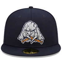 Men's New Era Navy Midland Rockhounds Marvel x Minor League 59FIFTY Fitted Hat