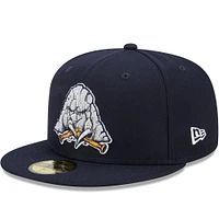 Men's New Era Navy Midland Rockhounds Marvel x Minor League 59FIFTY Fitted Hat