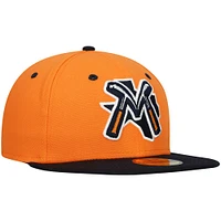Men's New Era Orange Midland Rockhounds Authentic Collection Road 59FIFTY Fitted Hat