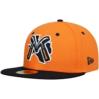 Men's New Era Orange Midland Rockhounds Authentic Collection Road 59FIFTY Fitted Hat