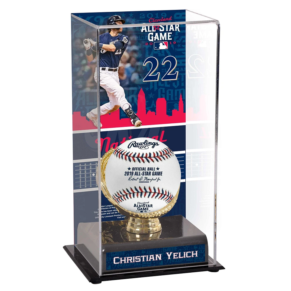 Christian Yelich Milwaukee Brewers 2019 MLB All-Star Game Gold Glove Display Case with Image