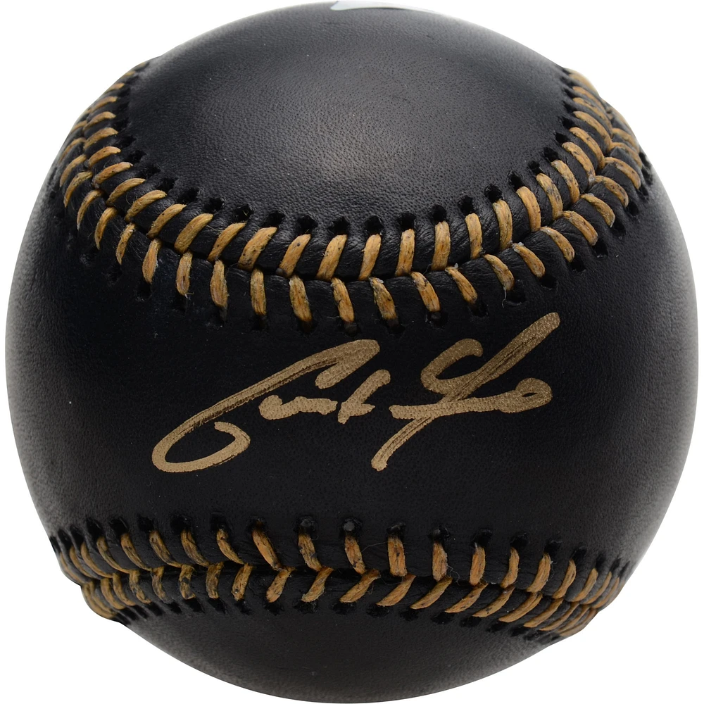 Christian Yelich Milwaukee Brewers Autographed Black Leather Baseball