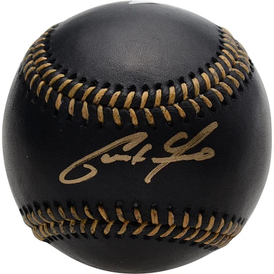 Christian Yelich Milwaukee Brewers Autographed Black Leather Baseball