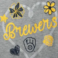 Infant Navy/Gold/Gray Milwaukee Brewers Batter Up 3-Pack Bodysuit Set