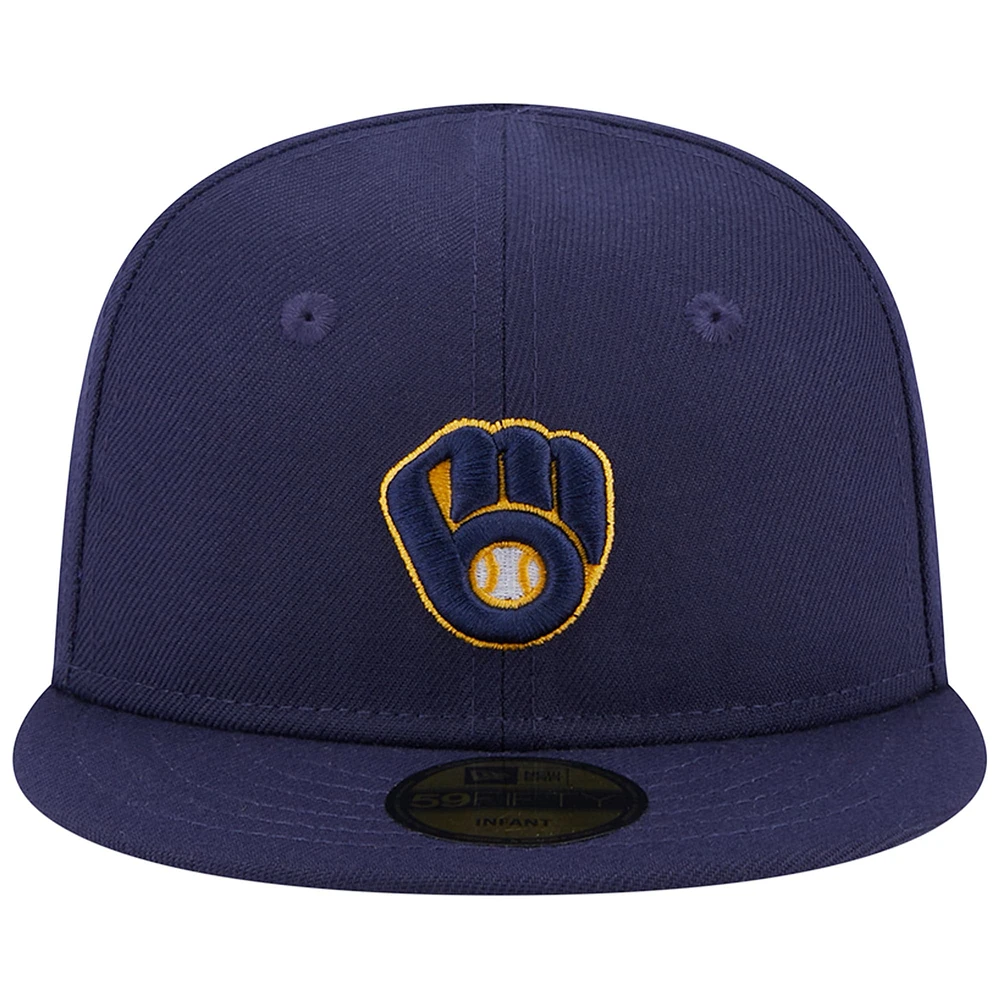 Infant New Era Navy Milwaukee Brewers My First 59FIFTY Fitted Hat