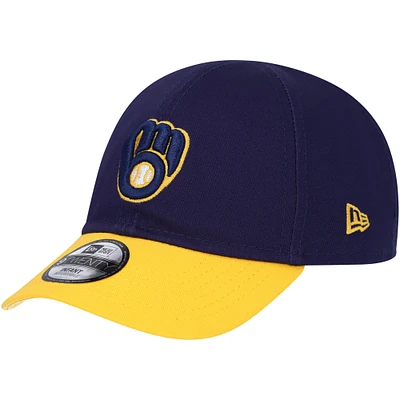Casquette New Era bleu marine Milwaukee Brewers Team Colour My First 9TWENTY Flex pour bébé