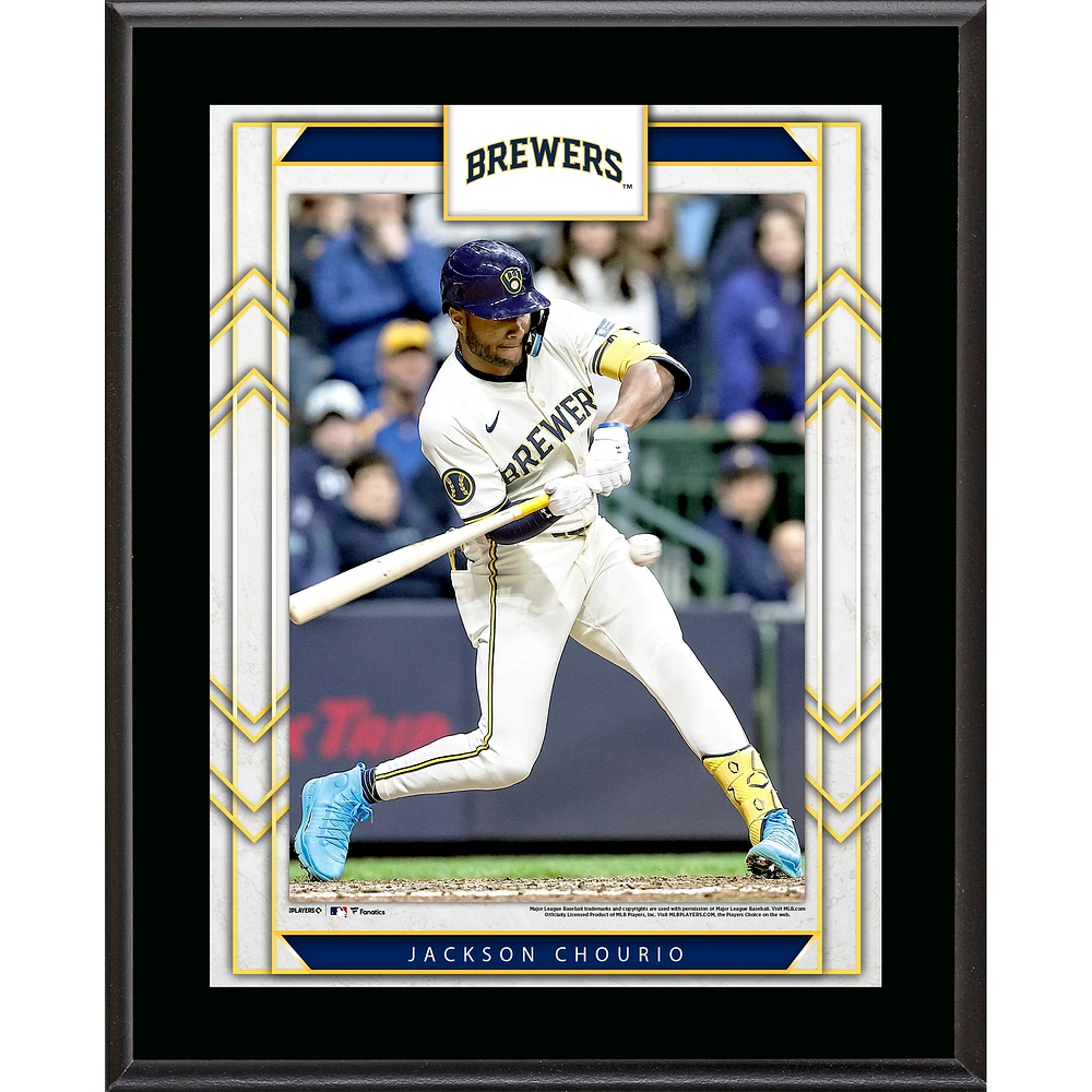 Jackson Chourio Milwaukee Brewers 10.5" x 13" Sublimated Player Plaque