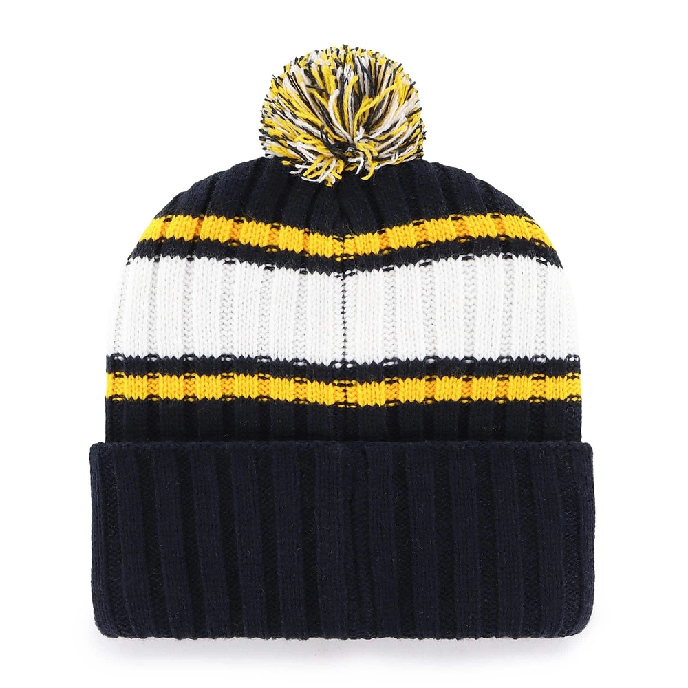 Men's '47  Navy Milwaukee Brewers Plateau Cuffed Knit Hat with Pom