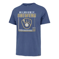 Men's '47  Royal Milwaukee Brewers Cooperstown Collection Borderline Franklin T-Shirt