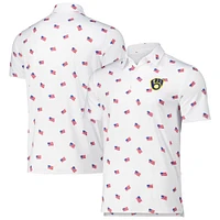 Men's Antigua White Milwaukee Brewers  Americana Polo