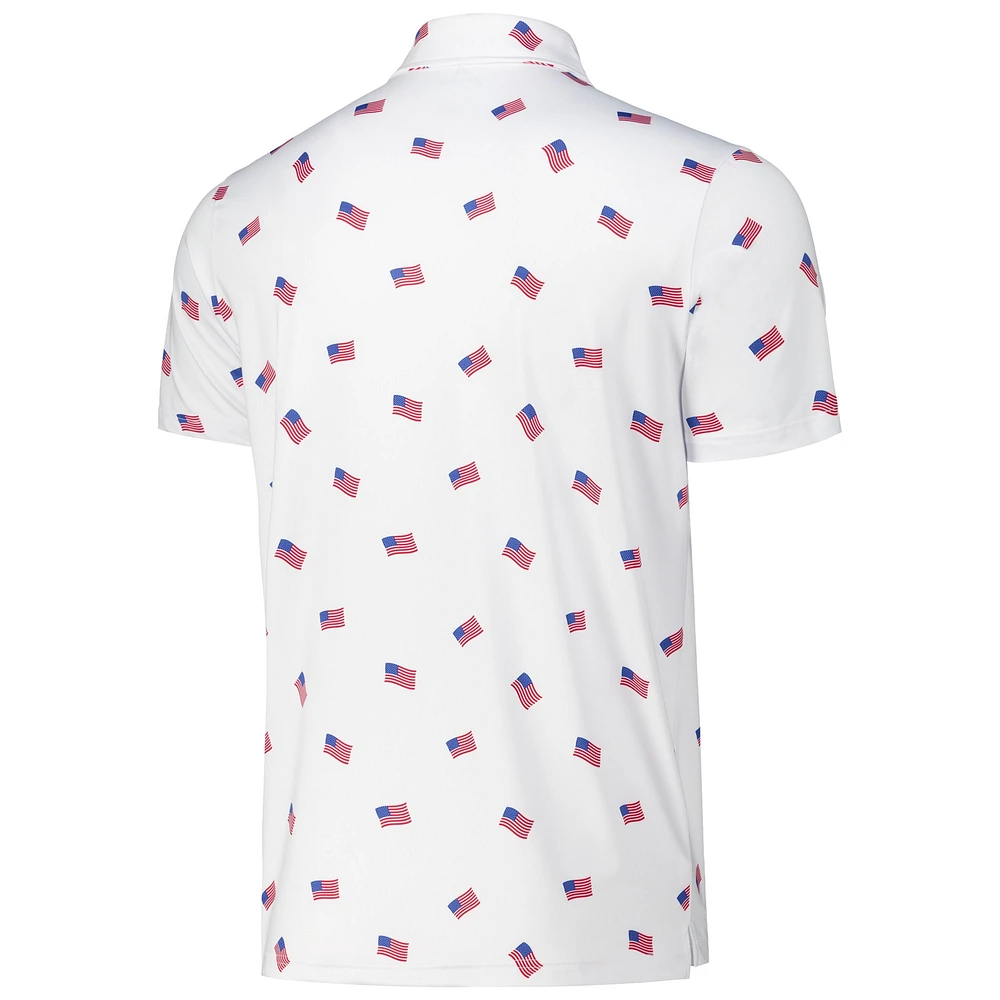 Men's Antigua White Milwaukee Brewers  Americana Polo
