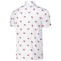 Men's Antigua White Milwaukee Brewers  Americana Polo