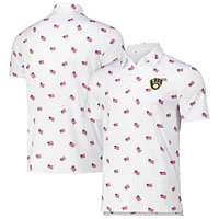 Men's Antigua White Milwaukee Brewers  Americana Polo