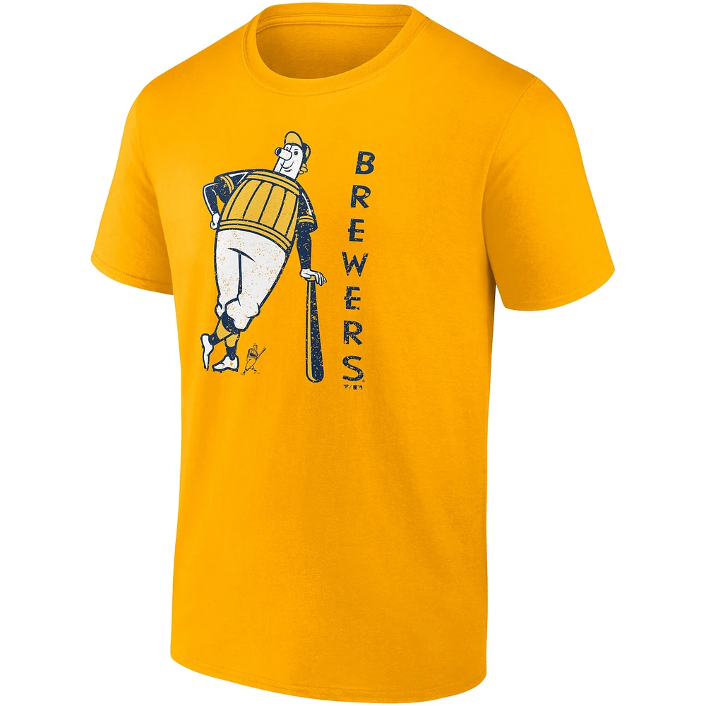 Men's Fanatics Gold Milwaukee Brewers Hometown Collection T-Shirt
