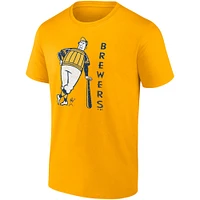 Men's Fanatics Gold Milwaukee Brewers Hometown Collection T-Shirt