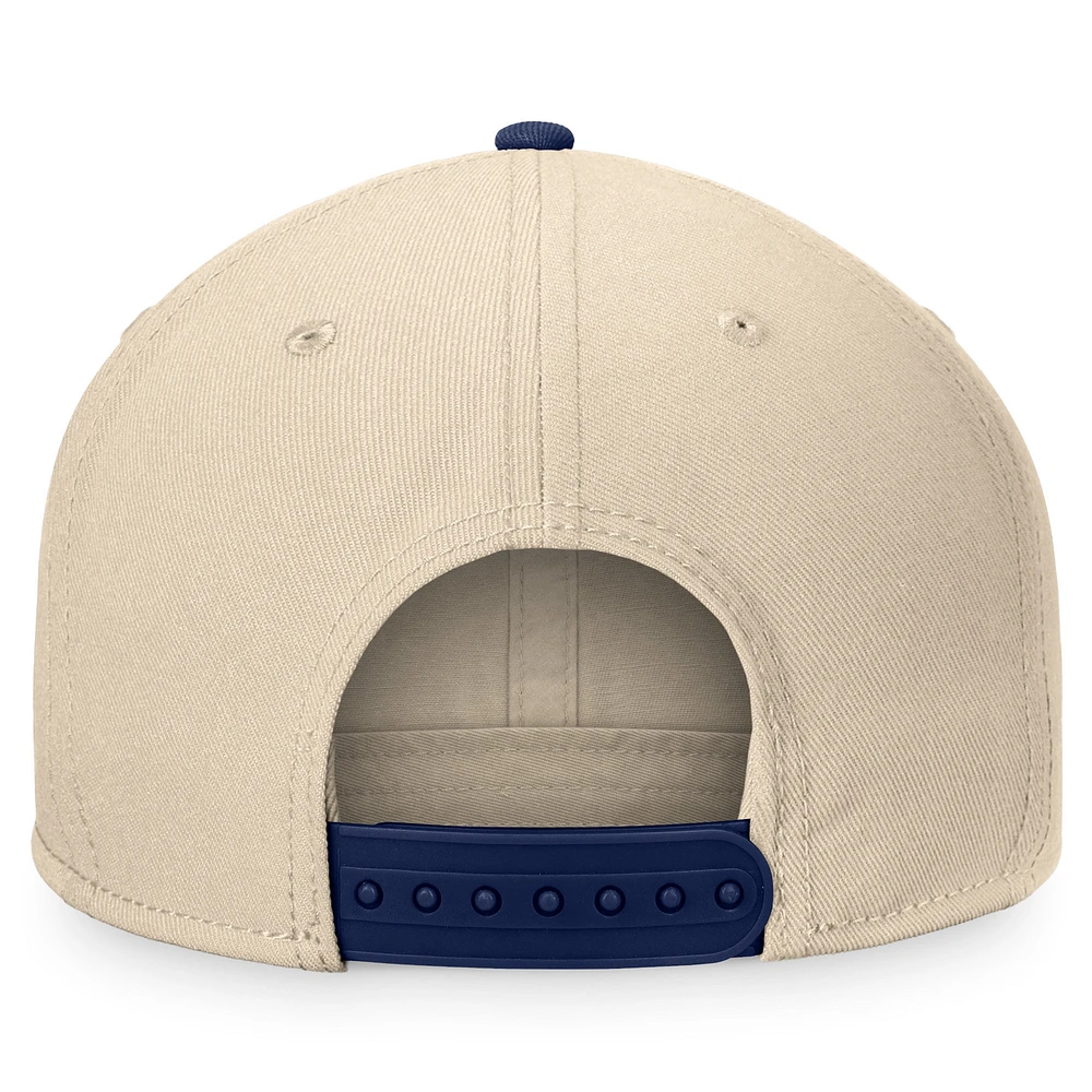 Men's Fanatics Khaki/Navy Milwaukee Brewers Cycle Snapback Hat
