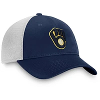 Men's Fanatics Navy/ Milwaukee Brewers Team Core Unstructured Trucker Adjustable Hat
