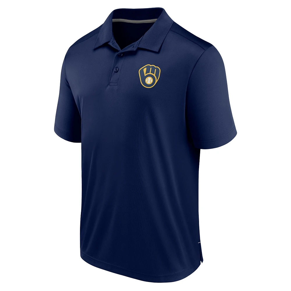 Men's Fanatics  Navy Milwaukee Brewers Fitted Polo
