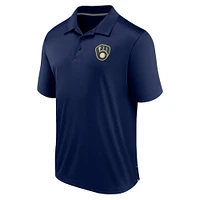 Men's Fanatics  Navy Milwaukee Brewers Fitted Polo