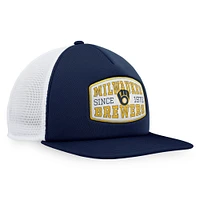 Men's Fanatics  Navy Milwaukee Brewers Foam Front Patch Trucker Snapback Hat