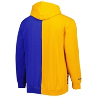 Men's Mitchell & Ness Gold/Royal Milwaukee Brewers Fleece Full-Zip Hoodie