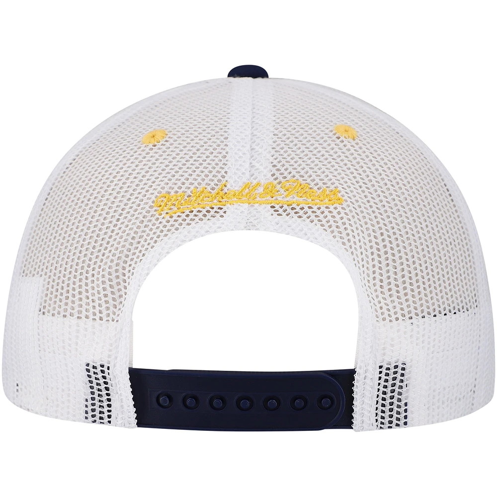 Men's   Navy Milwaukee Brewers Sideline Trucker Adjustable Hat