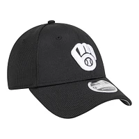 Men's New Era Black Milwaukee Brewers Pivot 9FORTY Adjustable Hat