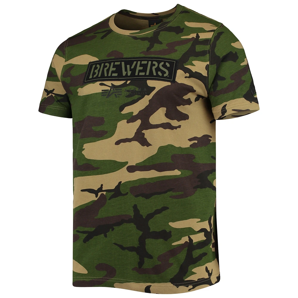 Men's New Era Camo Milwaukee Brewers Club T-Shirt
