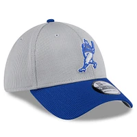 Men's New Era  Gray/Royal Milwaukee Brewers 2025 Batting Practice 39THIRTY Flex Hat