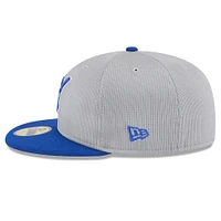 Men's New Era  Gray/Royal Milwaukee Brewers 2025 Batting Practice 59FIFTY Fitted Hat