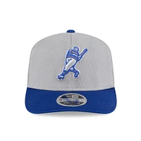 Men's New Era  Gray/Royal Milwaukee Brewers 2025 Batting Practice 9SEVENTY Stretch-Snap Trucker Hat