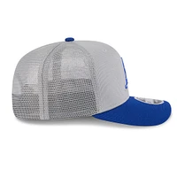 Men's New Era  Gray/Royal Milwaukee Brewers 2025 Batting Practice 9SEVENTY Stretch-Snap Trucker Hat