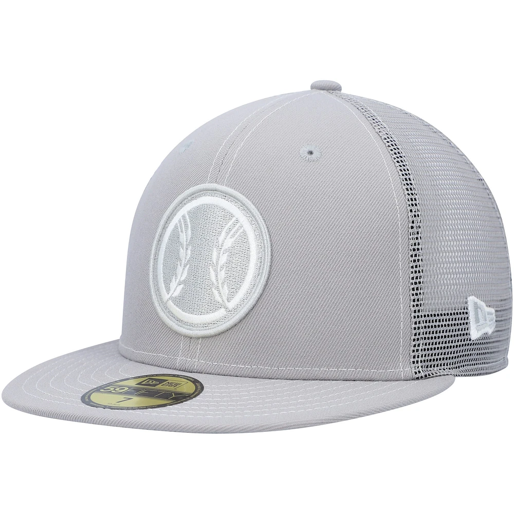 Men's New Era Gray Milwaukee Brewers 2023 On-Field Batting Practice 59FIFTY Fitted Hat