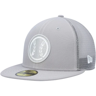 Men's New Era  Gray Milwaukee Brewers 2023 On-Field Batting Practice 59FIFTY Fitted Hat