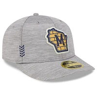 Men's New Era  Gray Milwaukee Brewers 2024 Clubhouse Low Profile 59FIFTY Fitted Hat