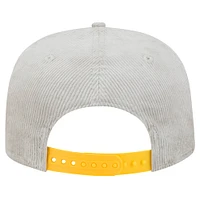 Men's New Era Gray Milwaukee Brewers Corduroy Golfer Snapback Hat