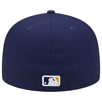 Men's New Era Navy Milwaukee Brewers  50th Anniversary Team Color 59FIFTY Fitted Hat