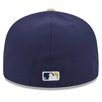 Men's New Era Navy Milwaukee Brewers Cooperstown Collection Retro City 59FIFTY Fitted Hat