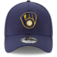 Men's New Era Navy Milwaukee Brewers Game Team Classic 39THIRTY Flex Hat