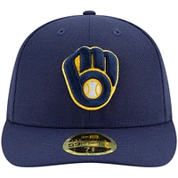 New Era Navy Milwaukee Brewers Home Authentic Collection On-Field Low Profile - Casquette ajustée 59FIFTY