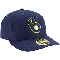 New Era Navy Milwaukee Brewers Home Authentic Collection On-Field Low Profile - Casquette ajustée 59FIFTY