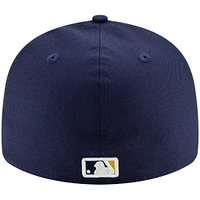 New Era Navy Milwaukee Brewers Home Authentic Collection On-Field Low Profile - Casquette ajustée 59FIFTY