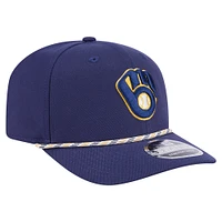 Men's New Era Navy Milwaukee Brewers Multi-Rope 9SEVENTY Stretch-Snap Hat
