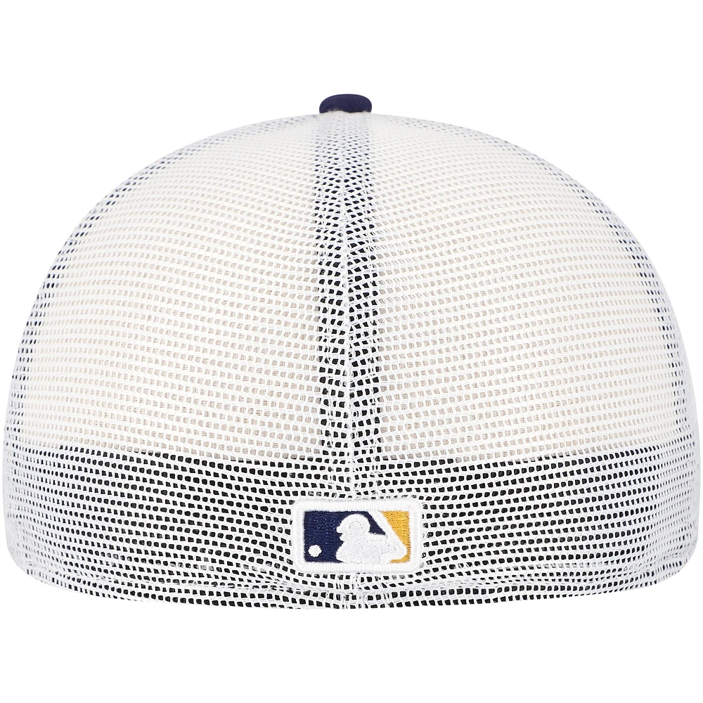 Men's New Era Navy Milwaukee Brewers Team Color 59FIFTY Trucker Fitted Hat