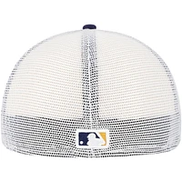 Men's New Era Navy Milwaukee Brewers Team Color 59FIFTY Trucker Fitted Hat