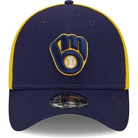 Men's New Era Navy Milwaukee Brewers Team Neo 39THIRTY Flex Hat