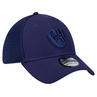 Men's New Era Navy Milwaukee Brewers Team Tone 39THIRTY Flex Hat