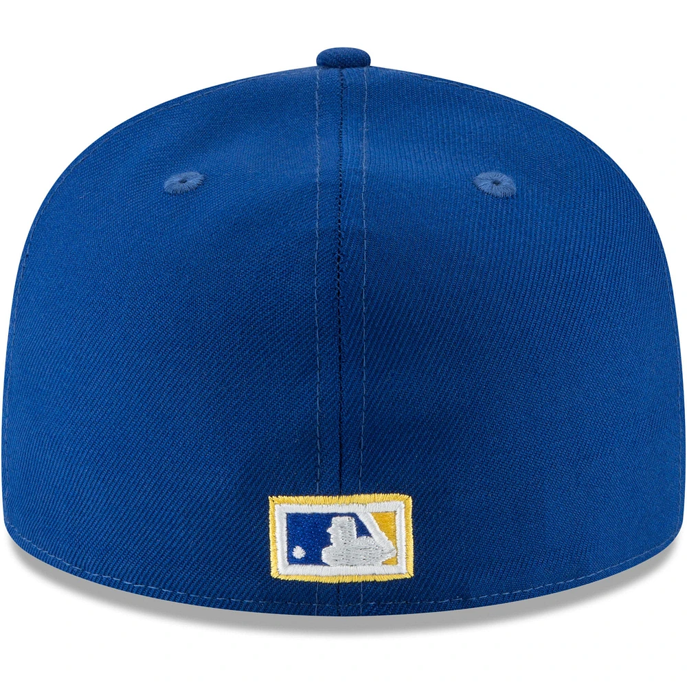 Men's New Era Yellow Milwaukee Brewers Cooperstown Collection Wool 59FIFTY Fitted Hat